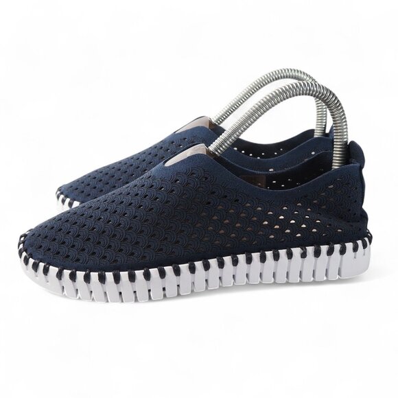 Ilse Jacobsen Hornbaek Tulip 139 Slip-on Loafers Women's 6/36 Dark Indigo - Picture 2 of 11